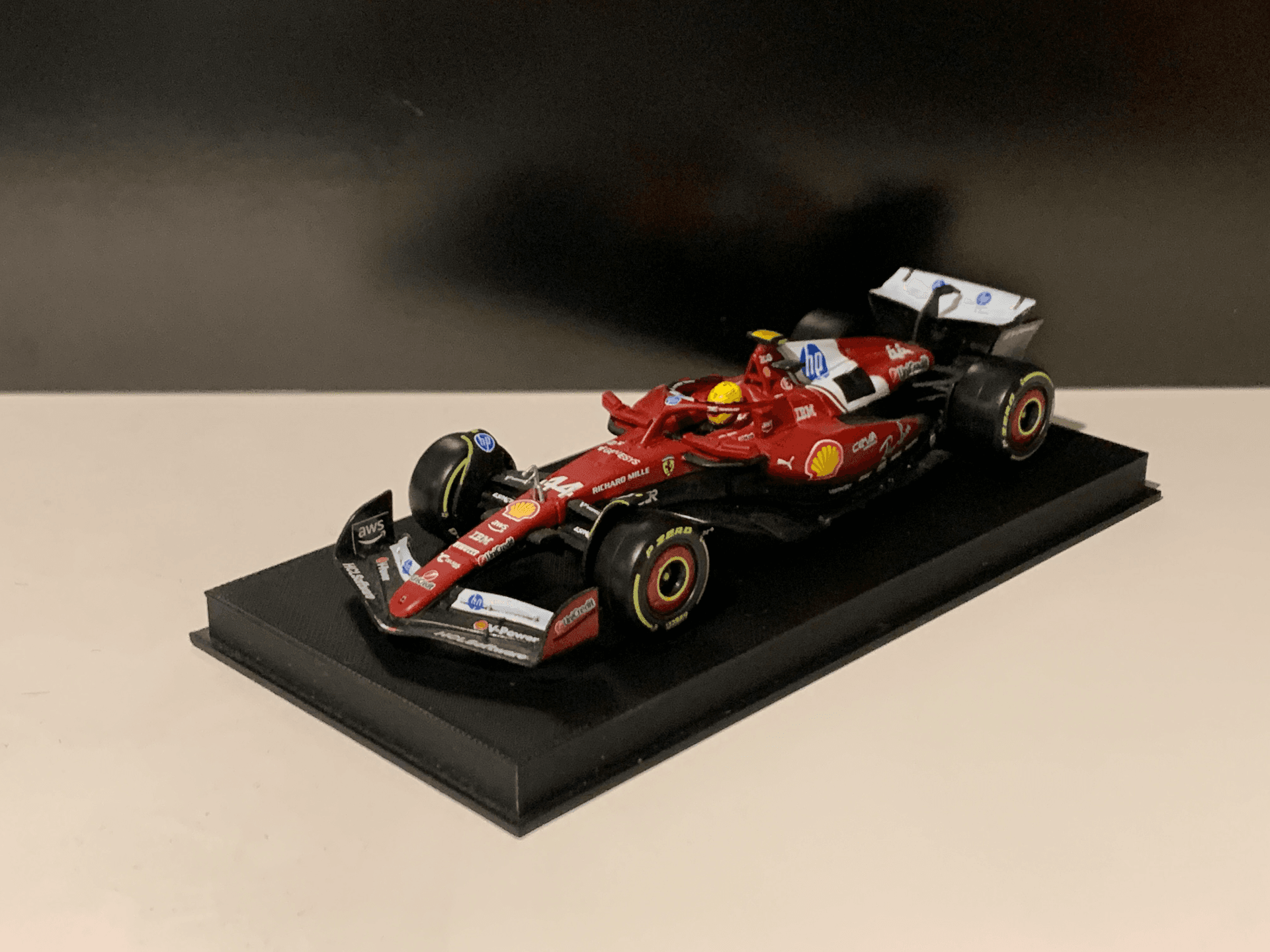 Display base for Bburago 1:43 scale model F1 car.