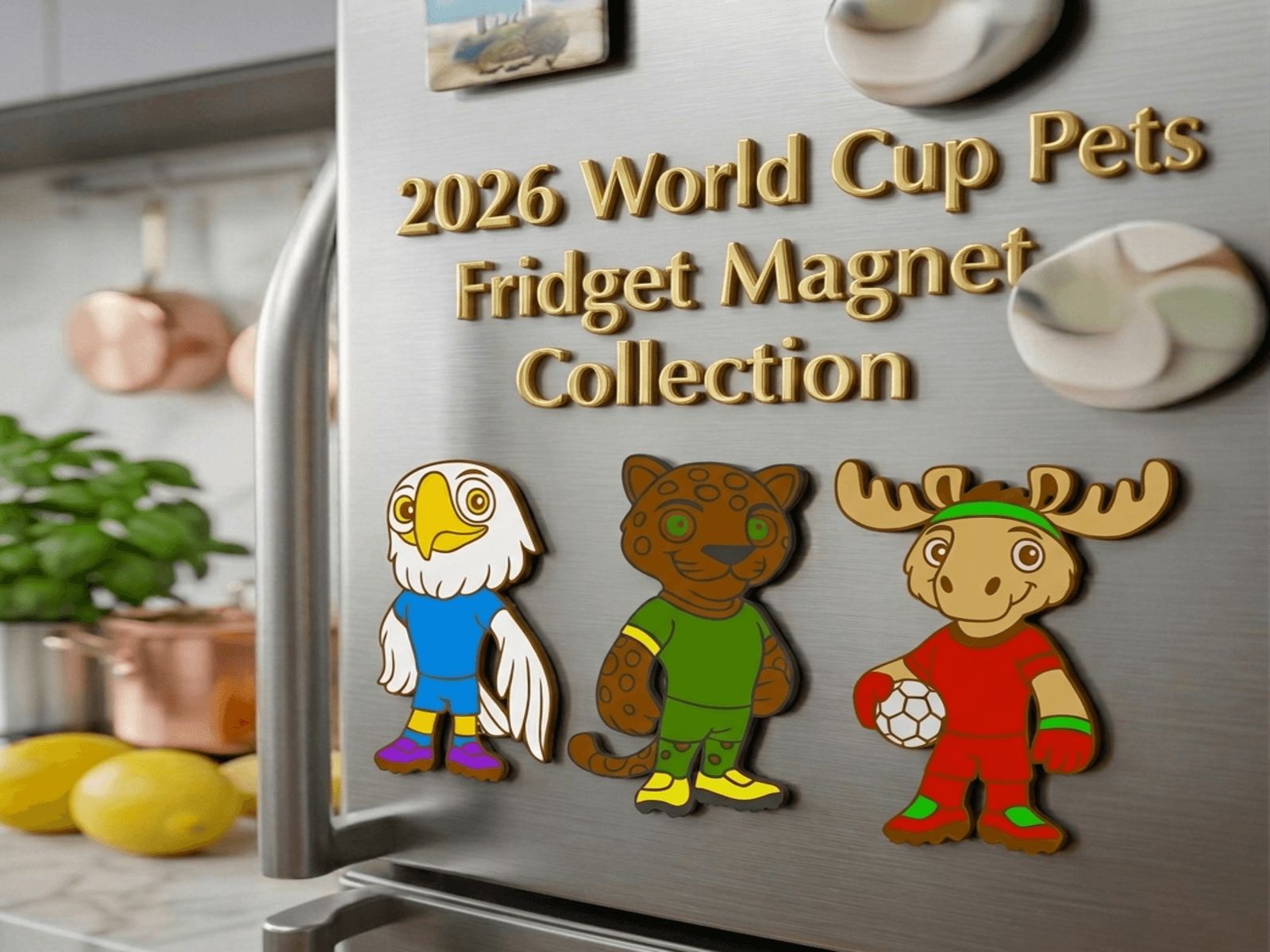 World Cup 2026 Mascot Magnets Collection (AMS)