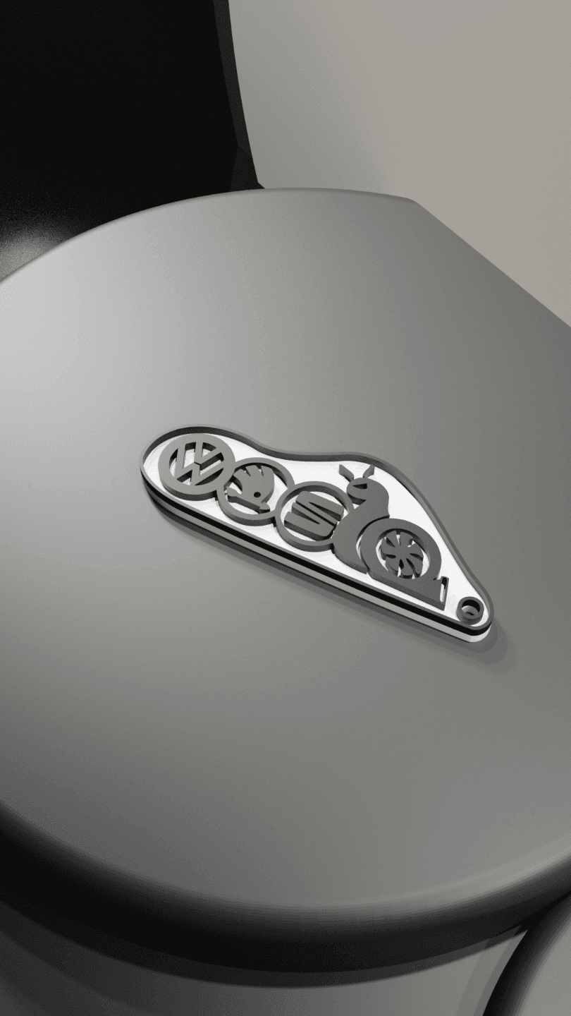 Volkswagen, Audi, Skoda, Seat, Turbo keychain