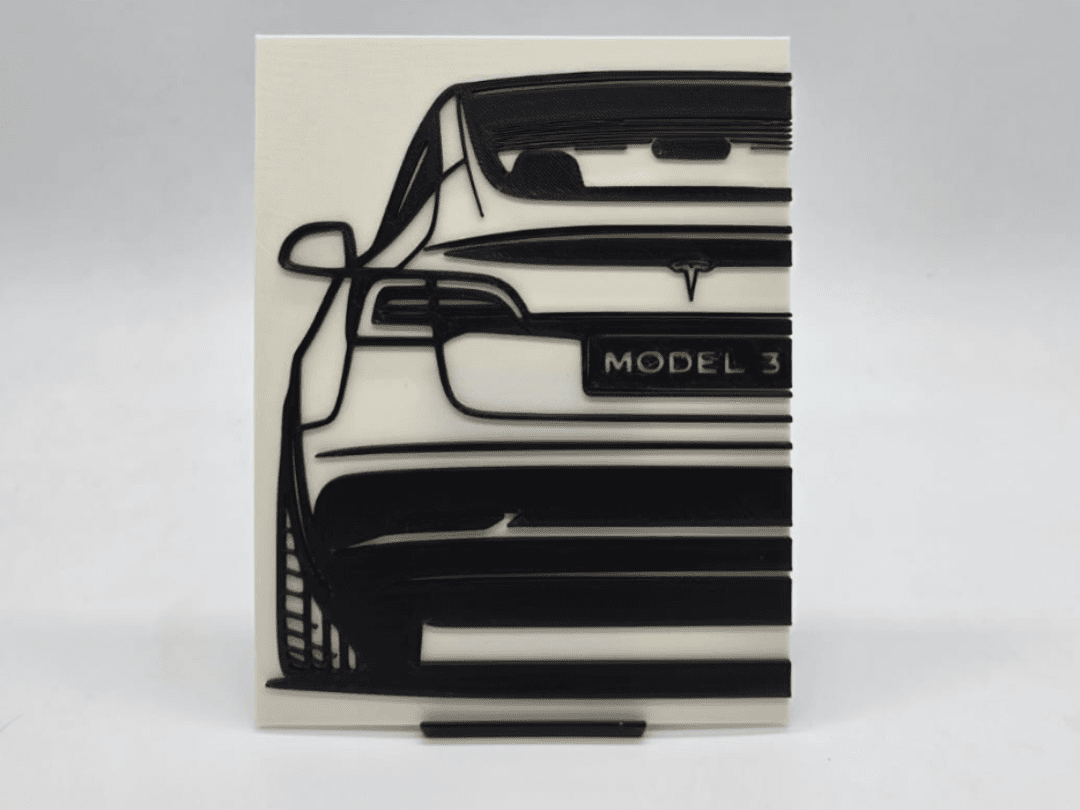 2D Wall Art Tesla Model 3