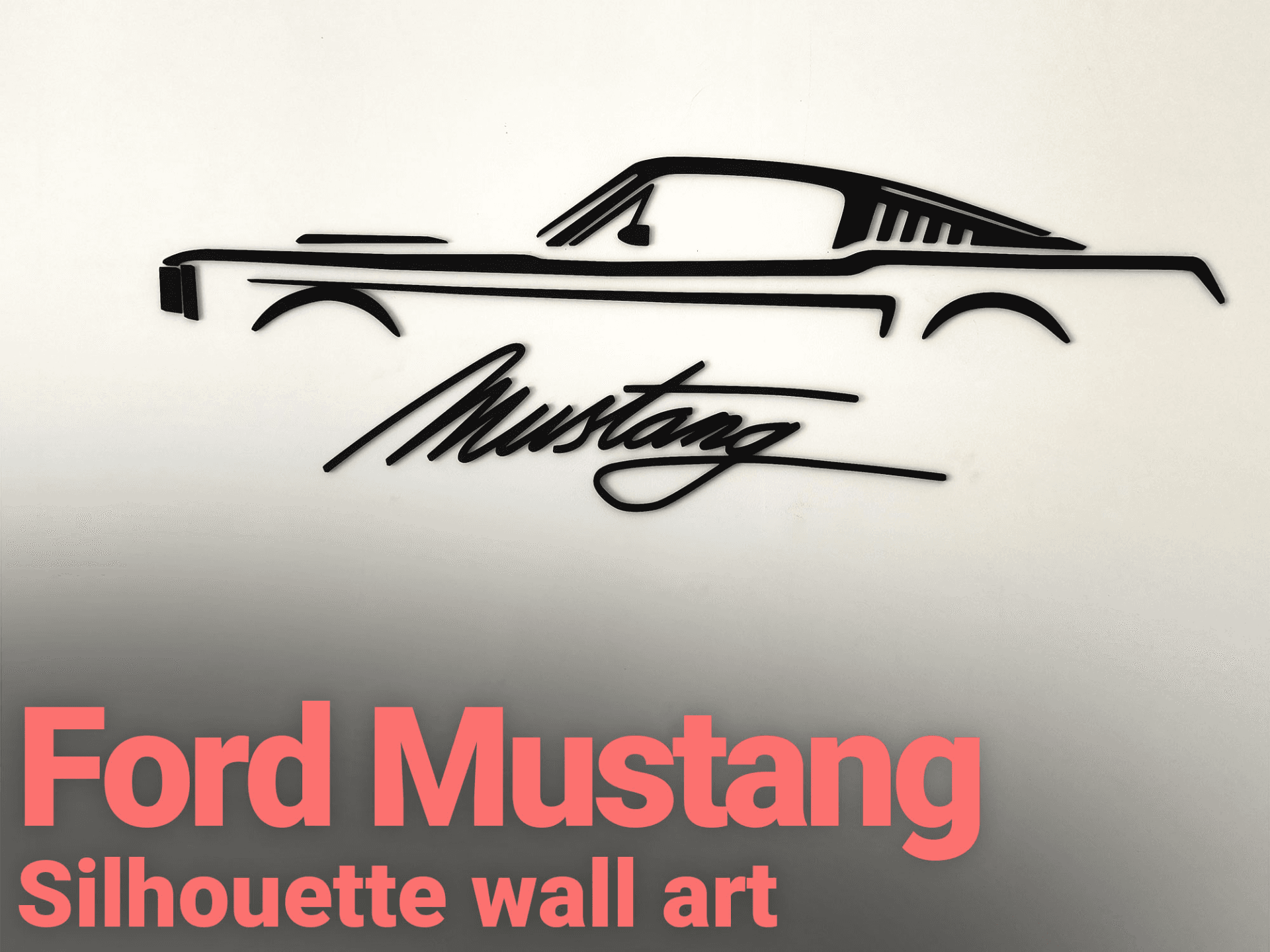Ford Mustang Fastback - Silhouette wall art
