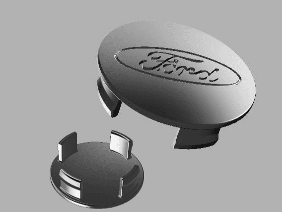 Nabendeckel 70mm Ford Logo (Ford Ranger) 18" Felge