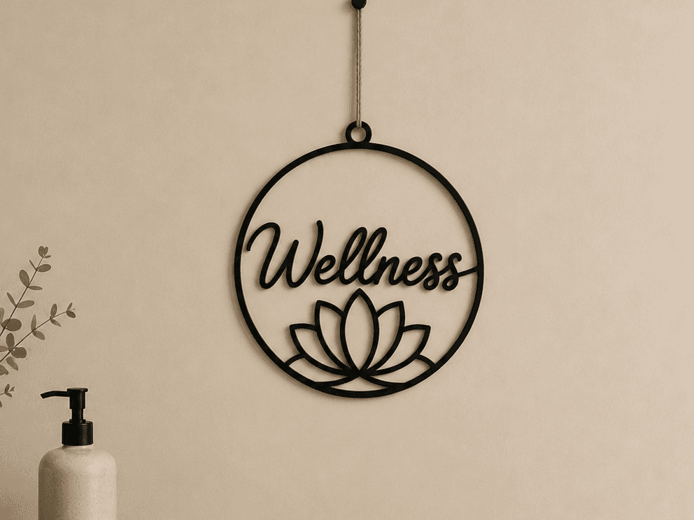 Wellness Wanddeko Lotus Badezimmer Deko 