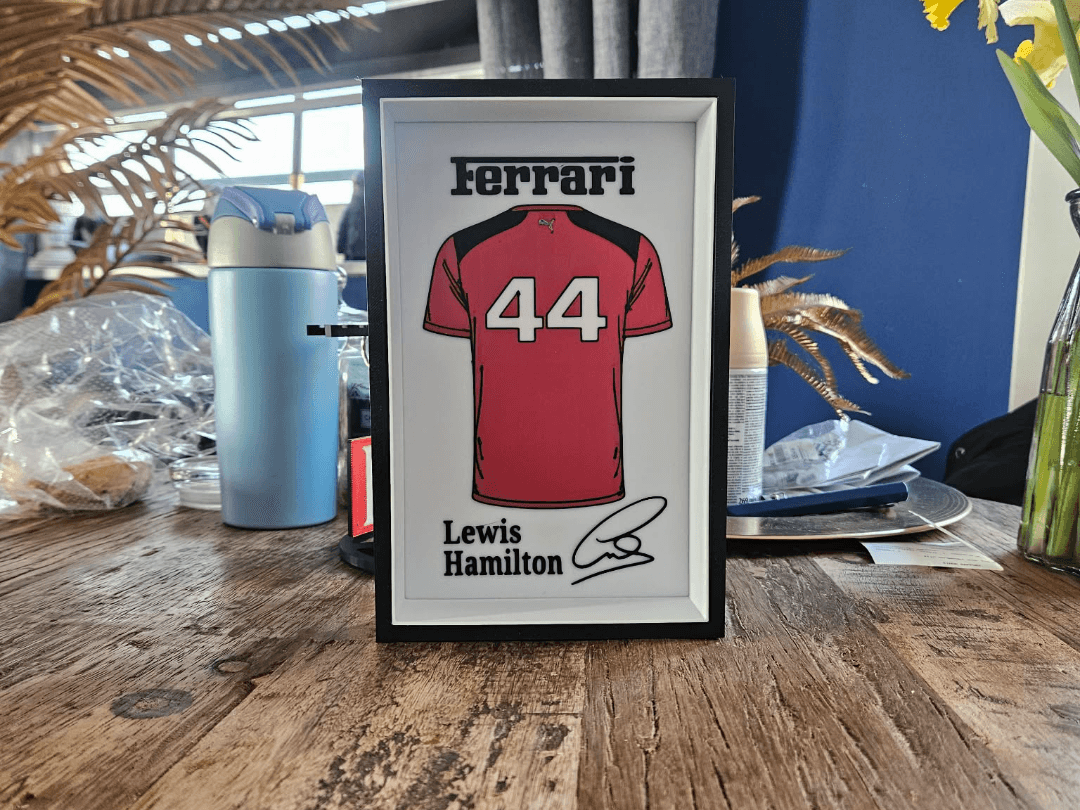Ferrari Lewis Hamilton Jersey display