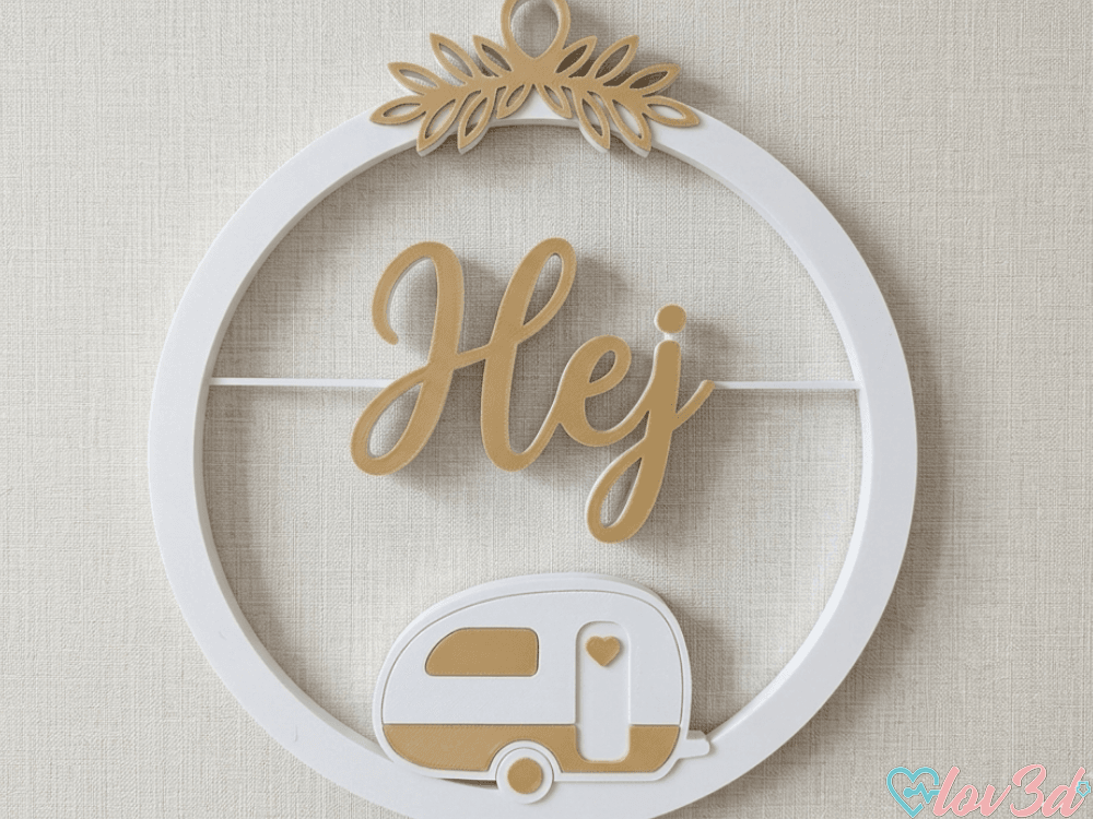 Hej Camper Welcome Sign Wreath
