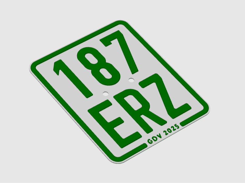 187 ERZ - Kennzeichen für Moped, Mofa und Roller