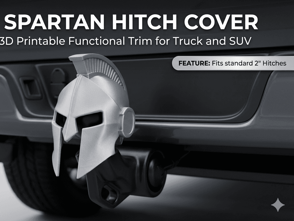 Spartan Helmet Trailer Hitch Cover