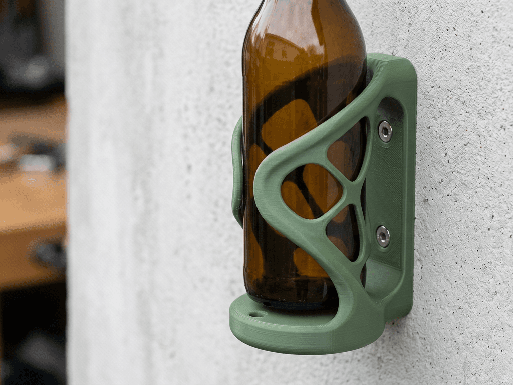 Organischer Wand-Bierhalter / Flaschenhalter