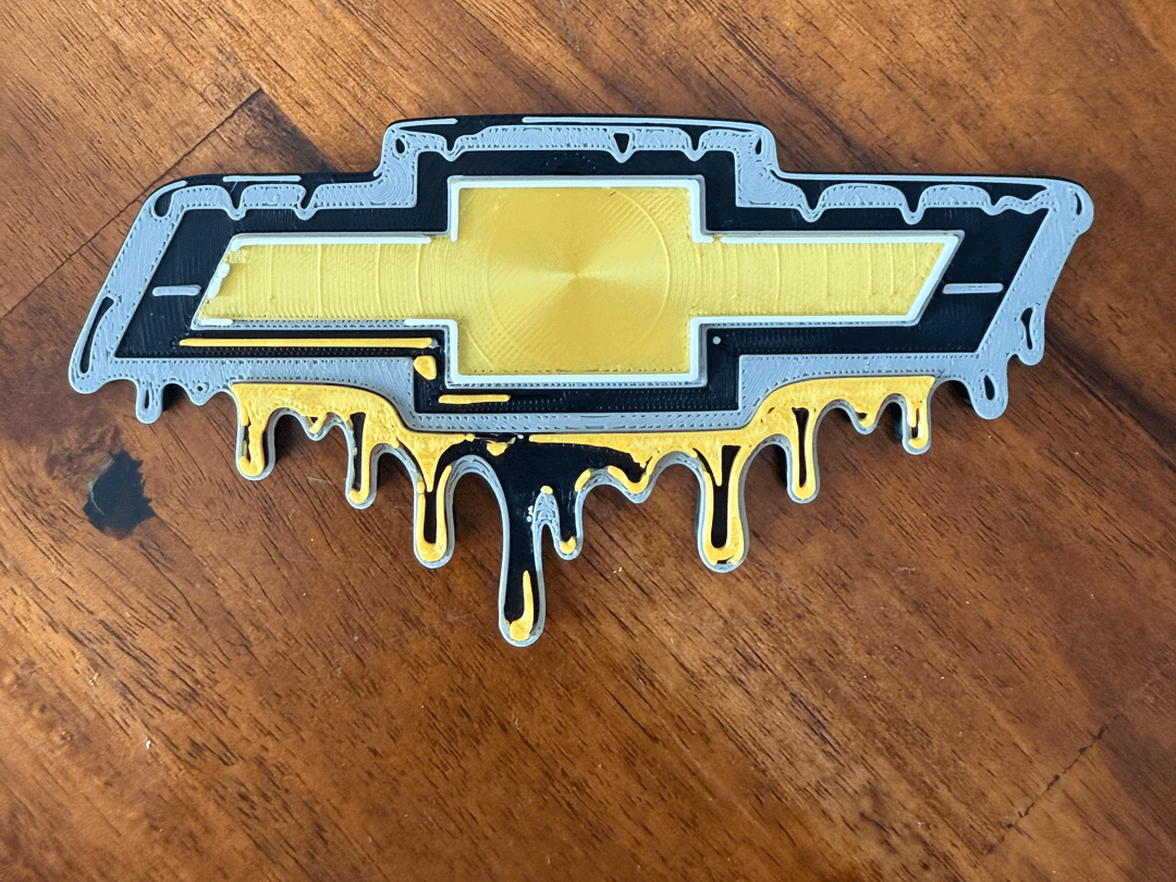 Chevy emblem wall art drip