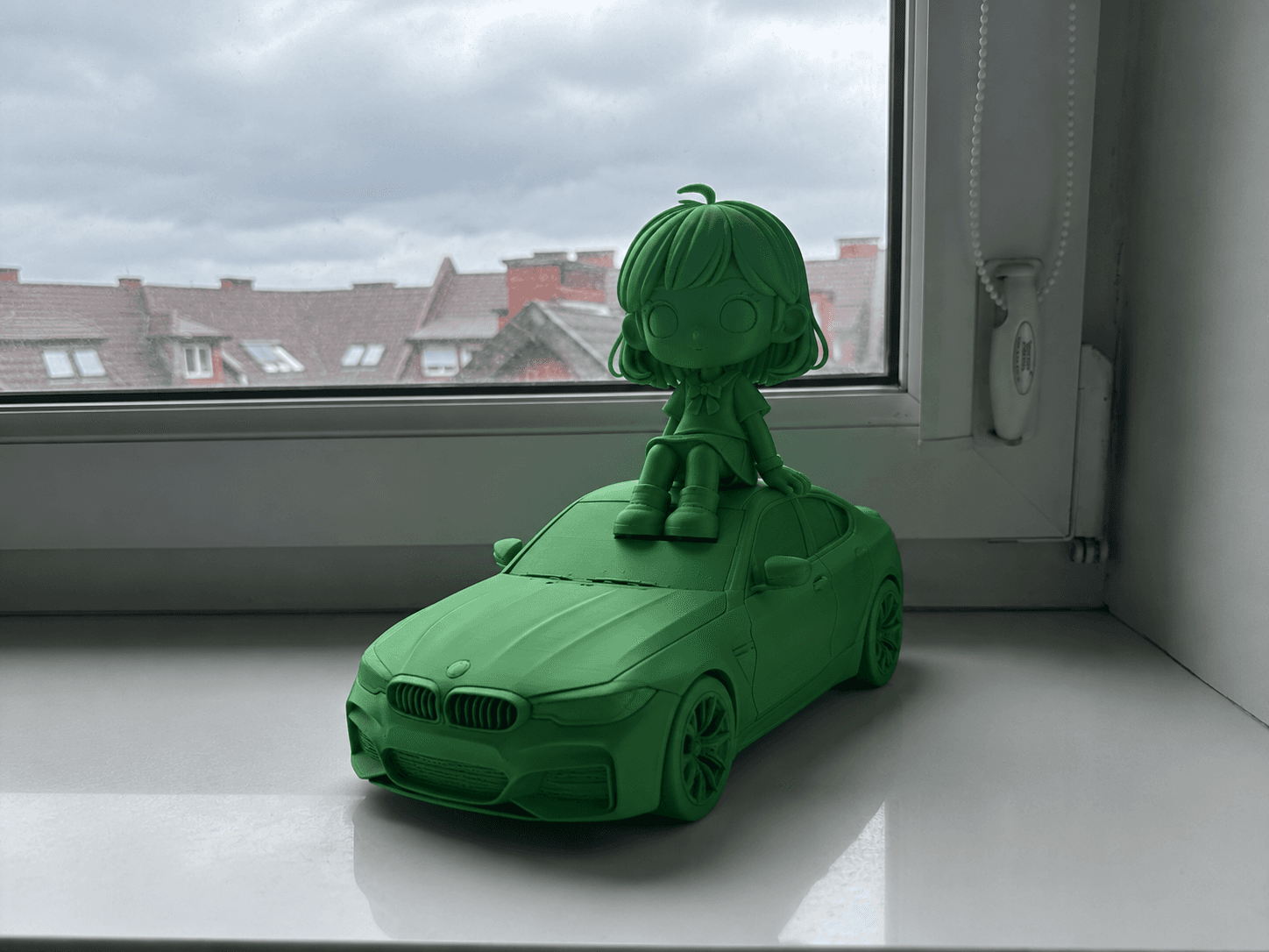 Chibi Girl on Sports Car