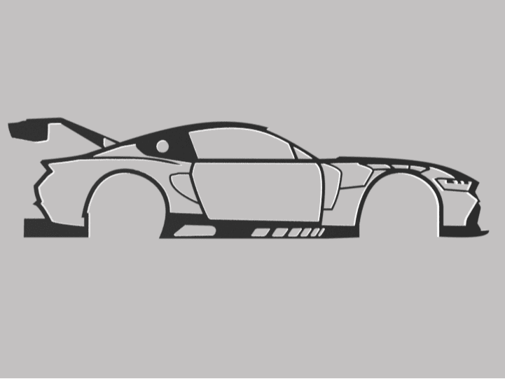 Mustang GT3 Wall Art