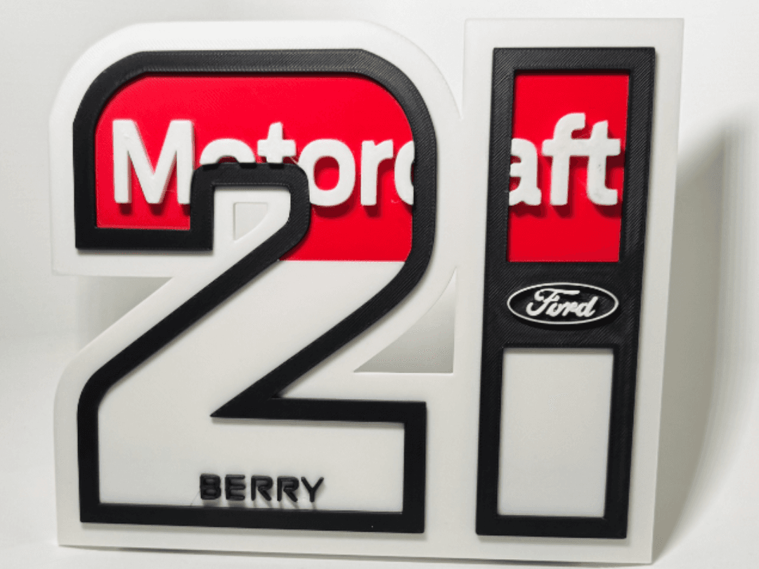 Josh Berry #21 Wood Brothers Motorcraft Ford Sign