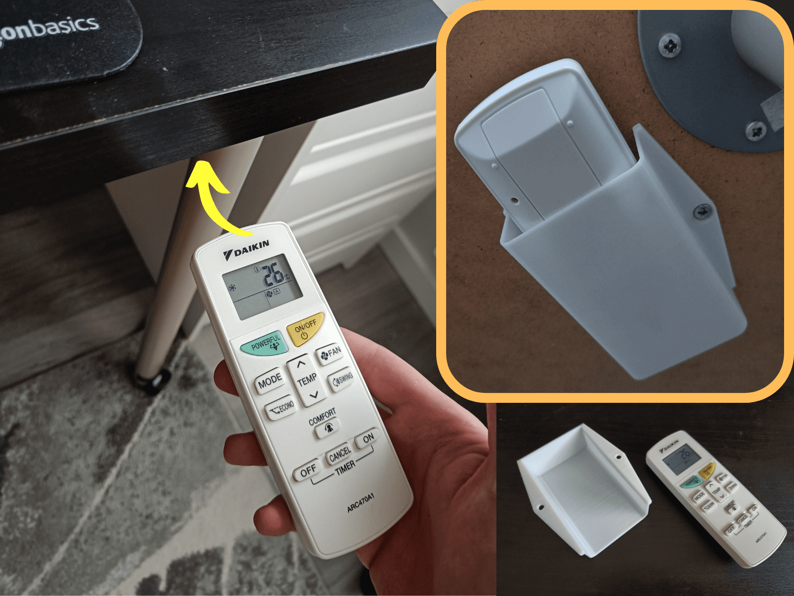 Hidden AC controller holder
