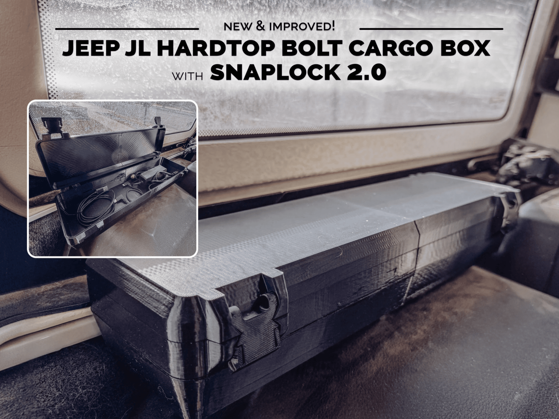 Jeep JL Hardtop Bolt Cargo Box with SnapLock (V2)