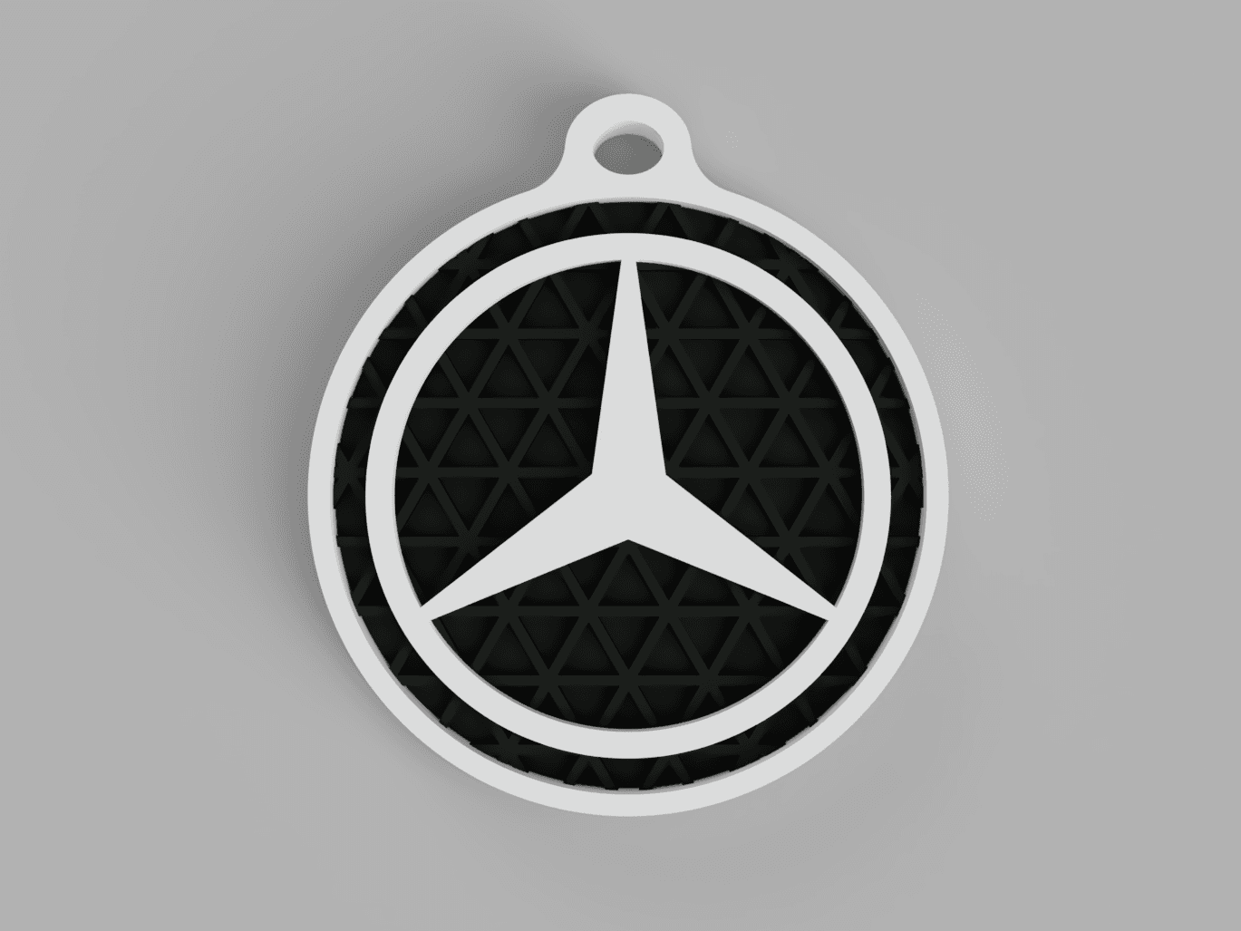 Mercedes Keychain - Print in place