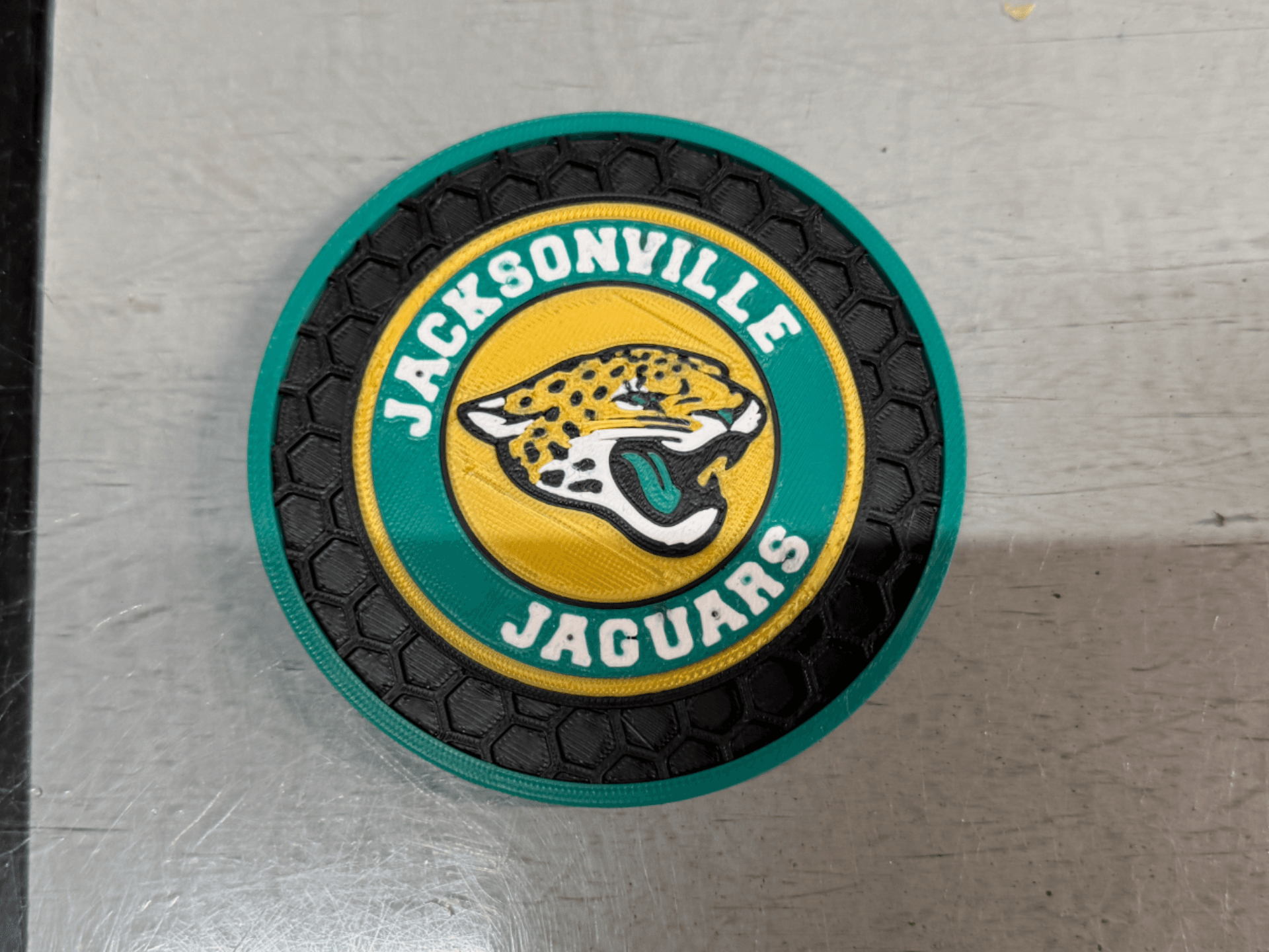 Jacksonville Jaguars style 2 Honeycomb Coaster