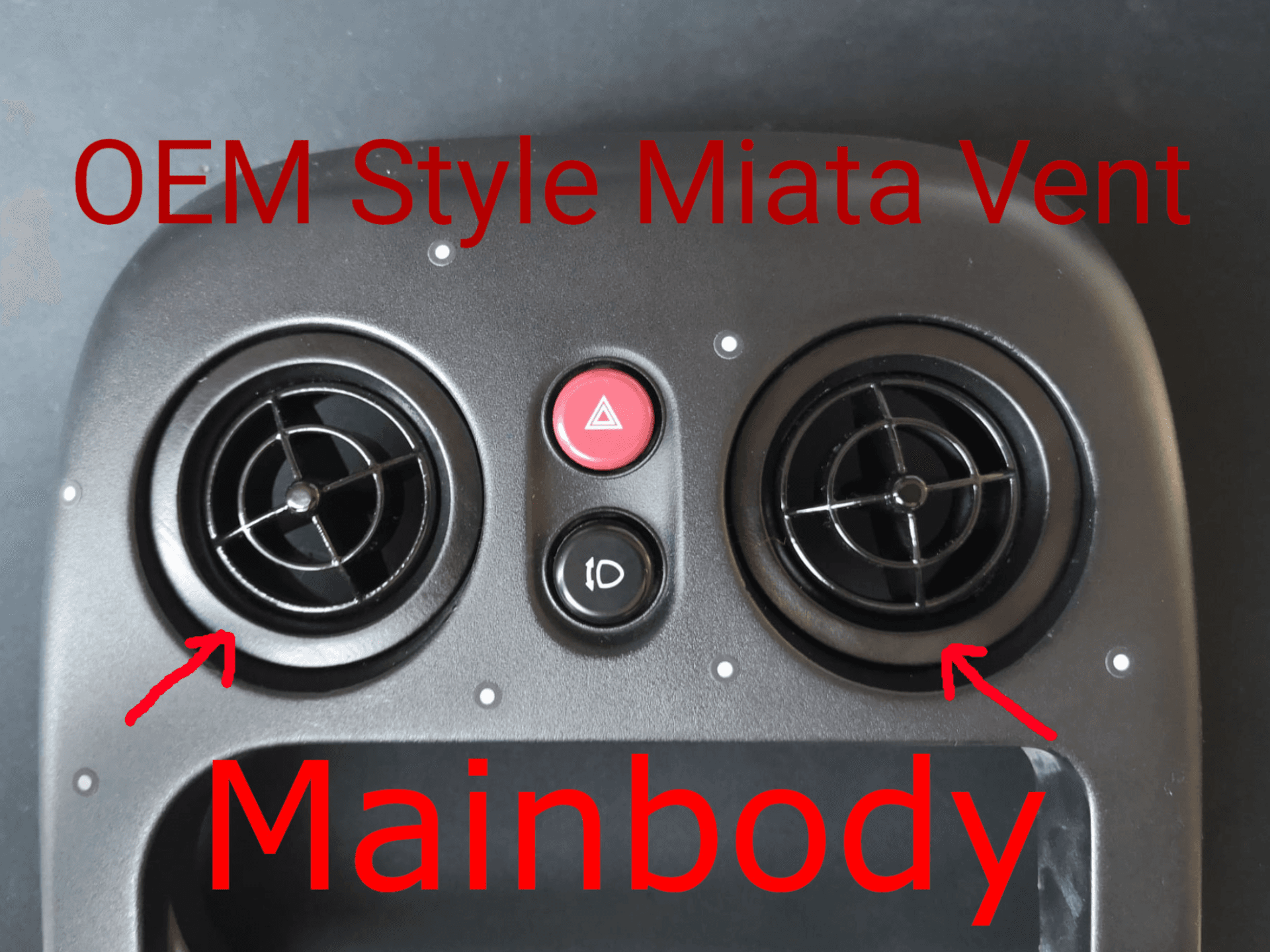 Mazda Mx5 Mx-5 NA NB NBFL Dashboard Vent Body