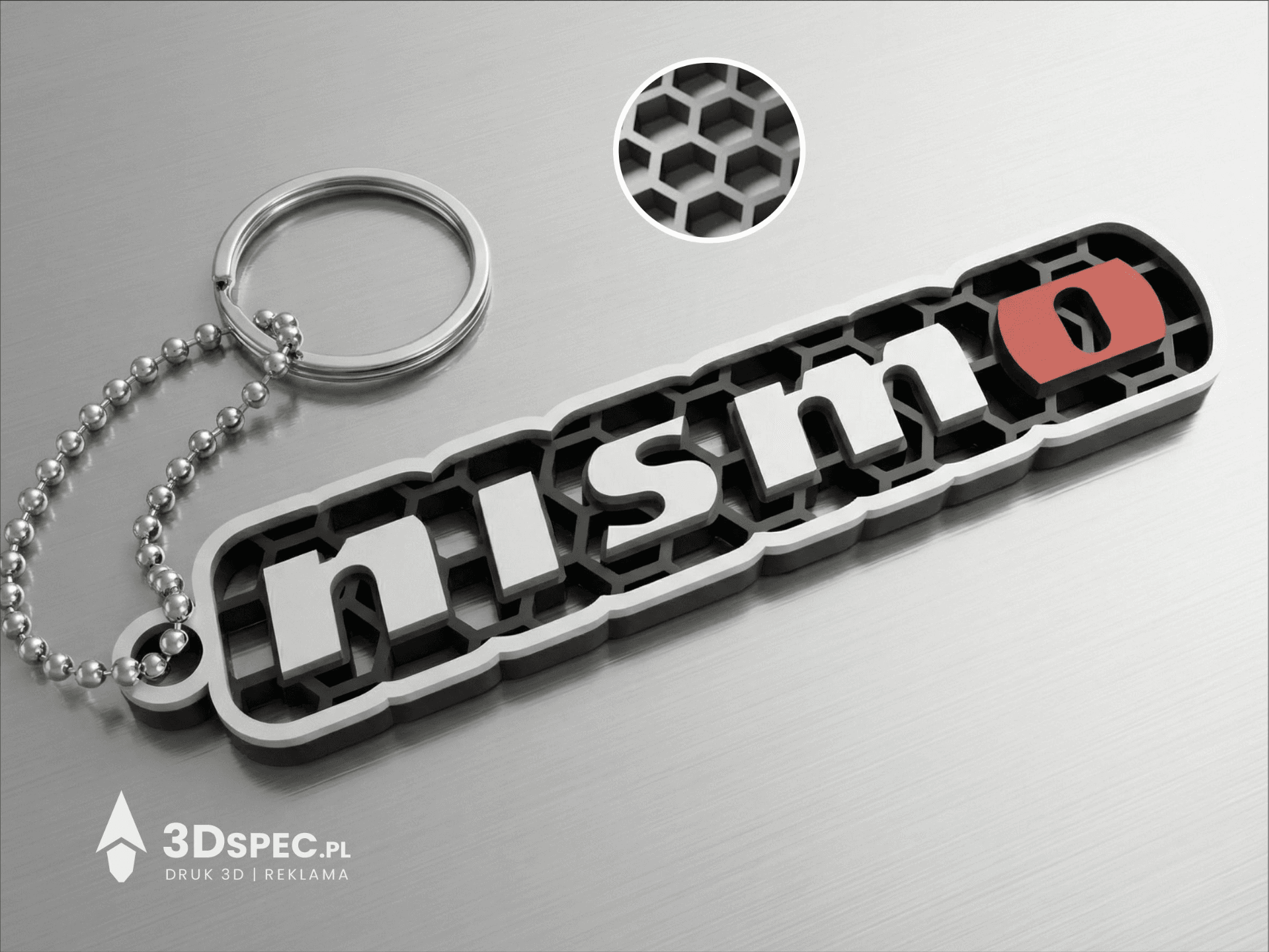 NISMO logo  honeycomb keychain