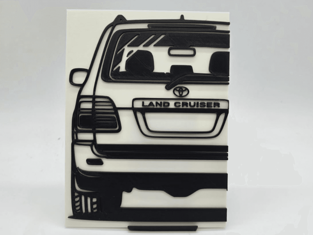 2D Wall Art Toyota Landcruiser HDJ100