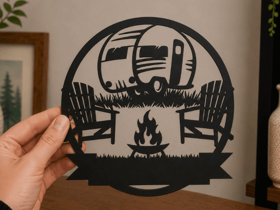 Camping Scene Wall Art 