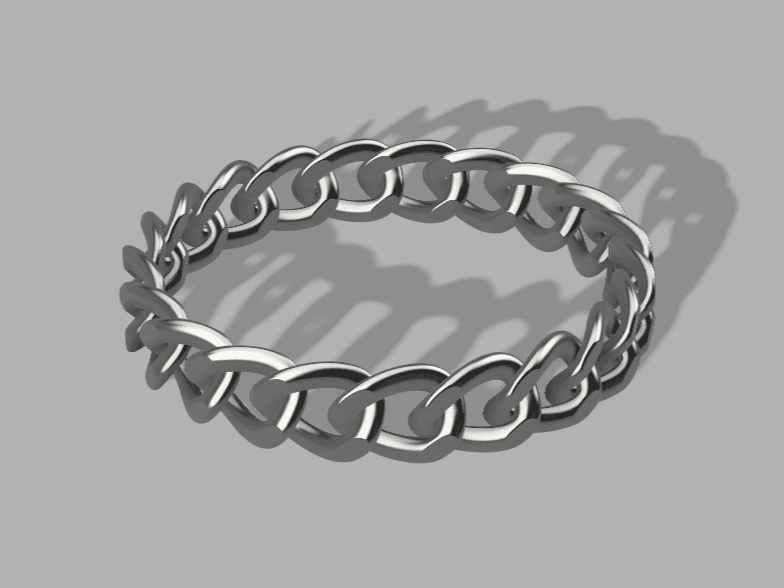Chain bracelet ring
