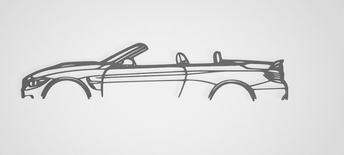BMW M4 F83 Cabrio Wallart Silhouette