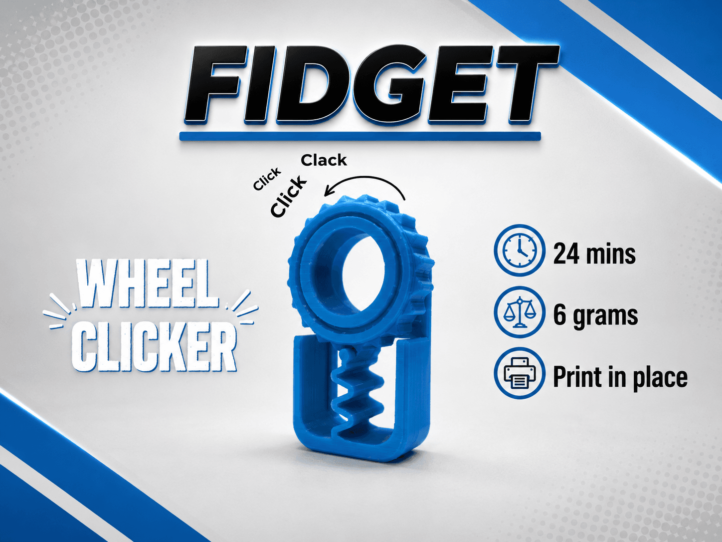 Fidget Wheel Clicker print in place