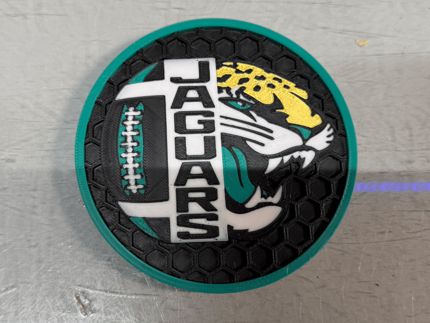 Jacksonville Jaguars style 3 Honeycomb Coaster