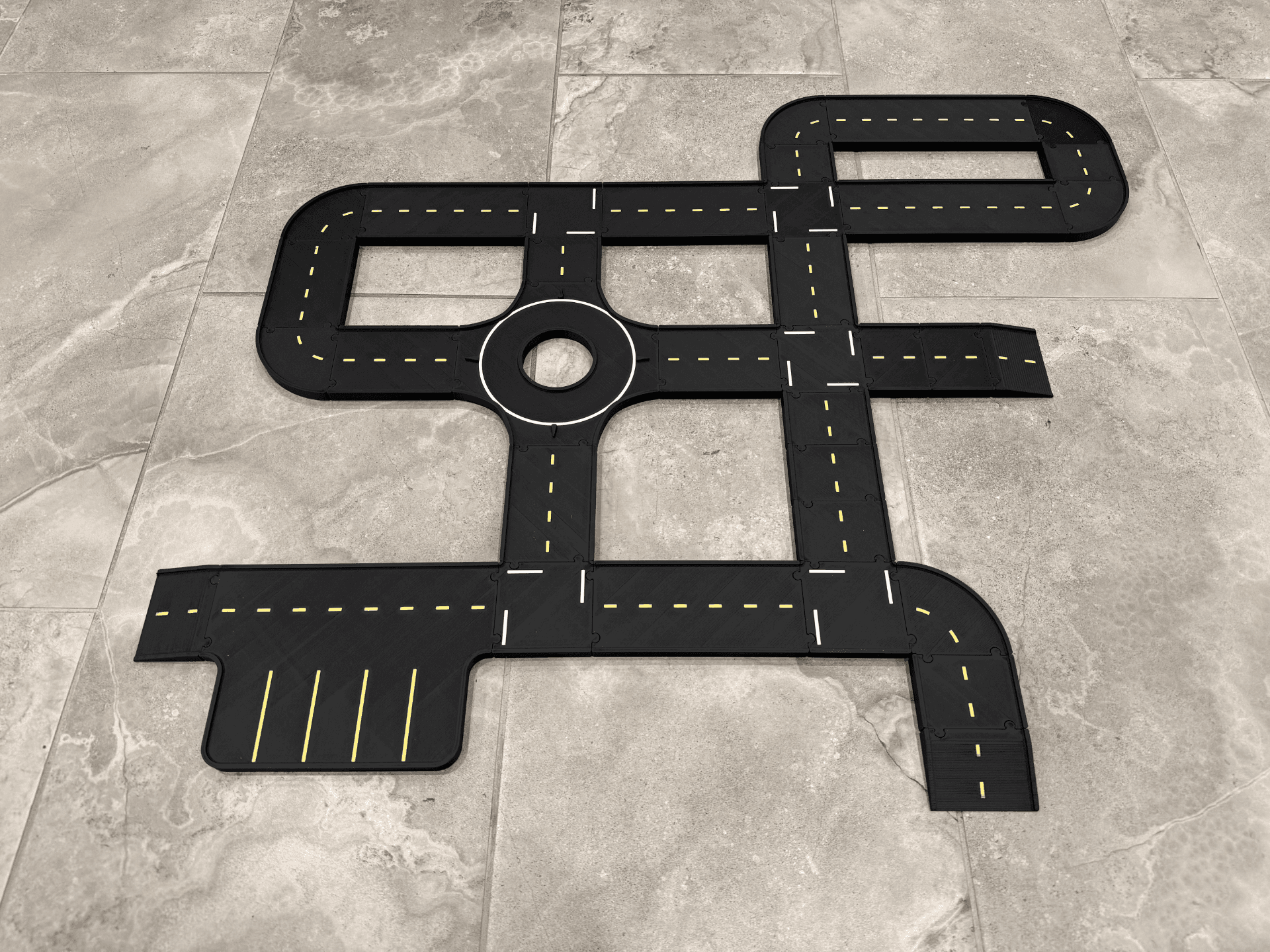 2-Lane Tracks for 1/64 Toy Cars (Hotwheel City)
