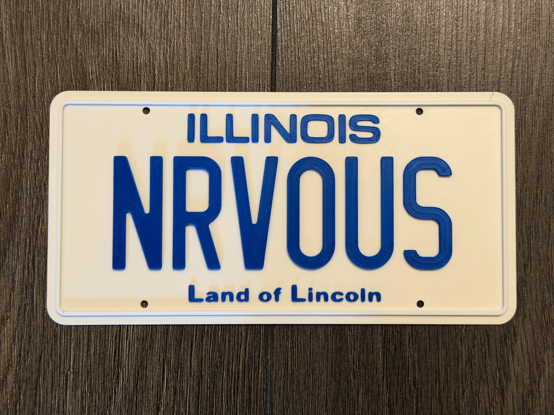 NRVOUS License Plate (Ferris Bueller's Day Off)