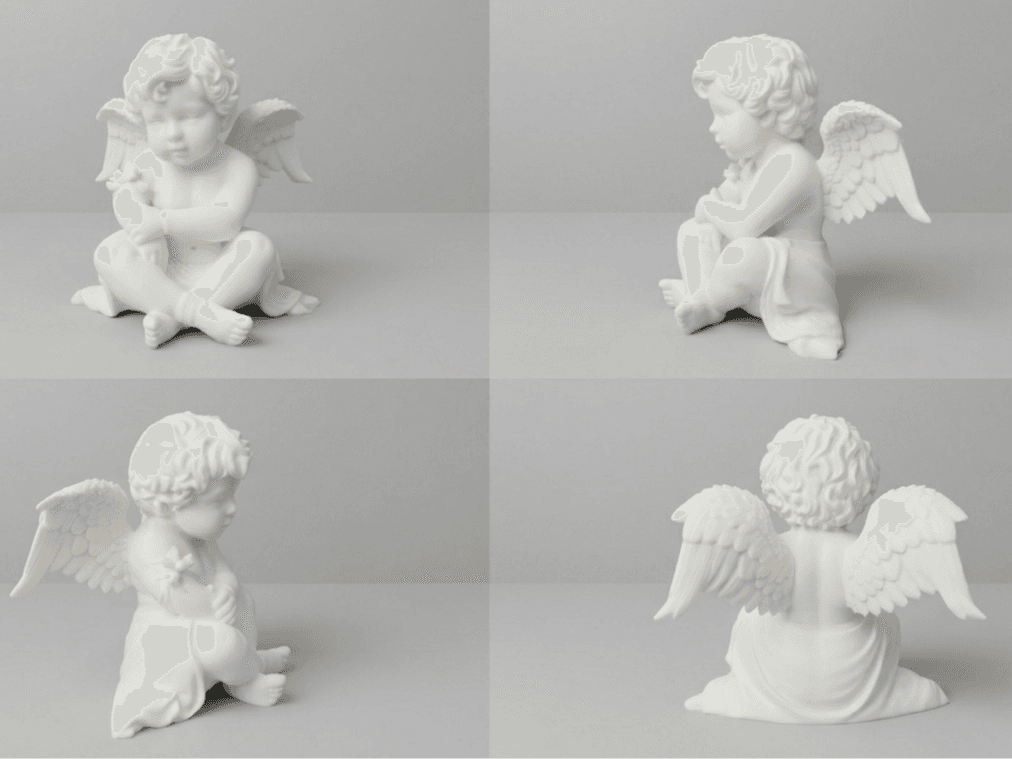 Seating Cherub Statue - Decorative Sculpture