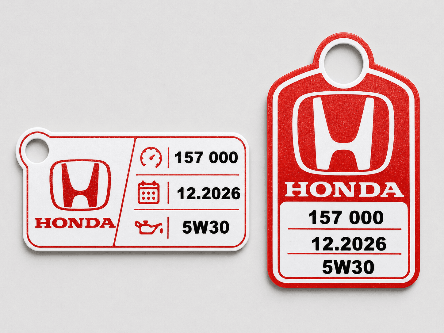 Honda Oil Change Service Tags