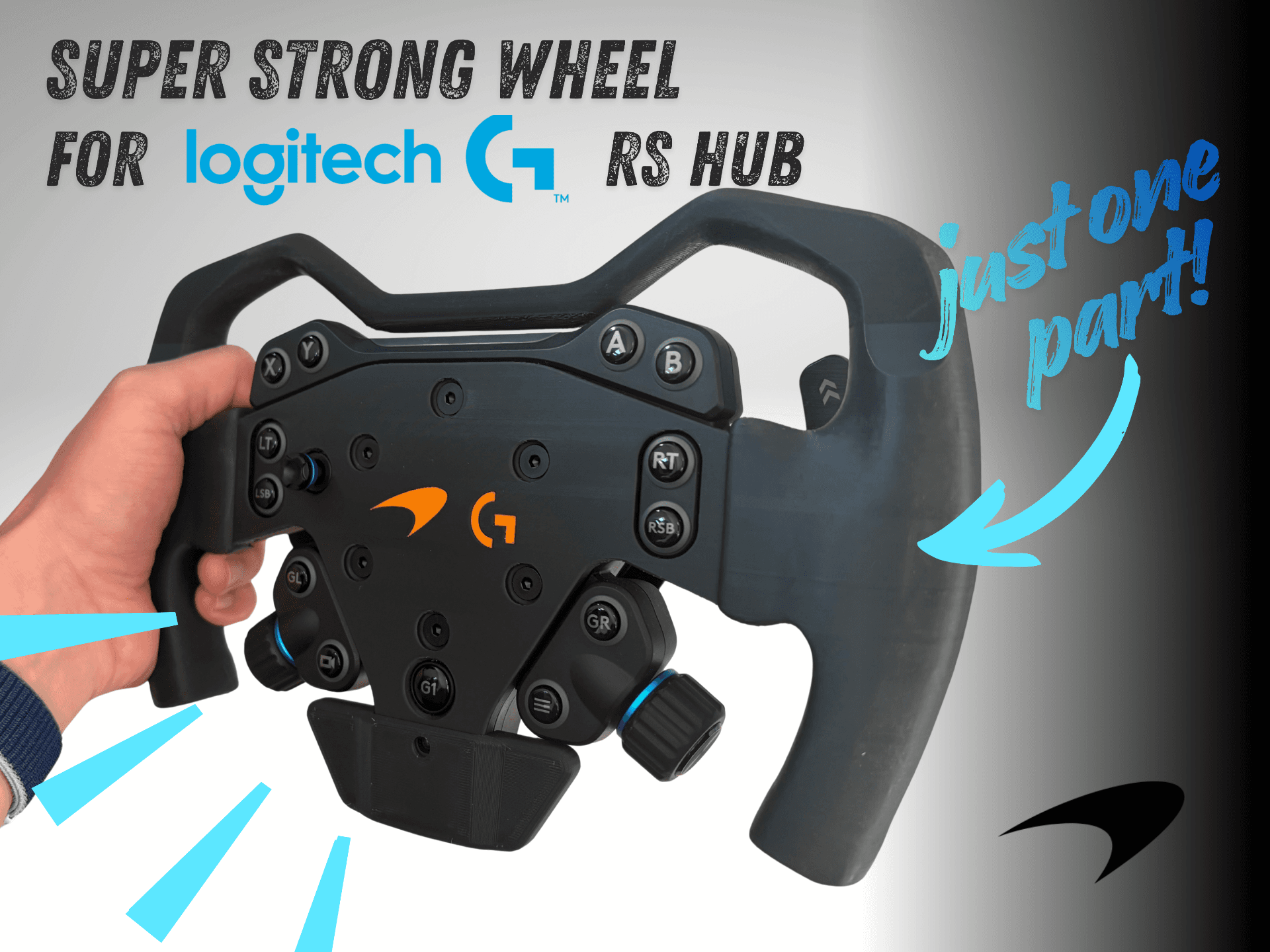 Logitech G RS Hub Mclaren Wheel - ALL IN ONE!