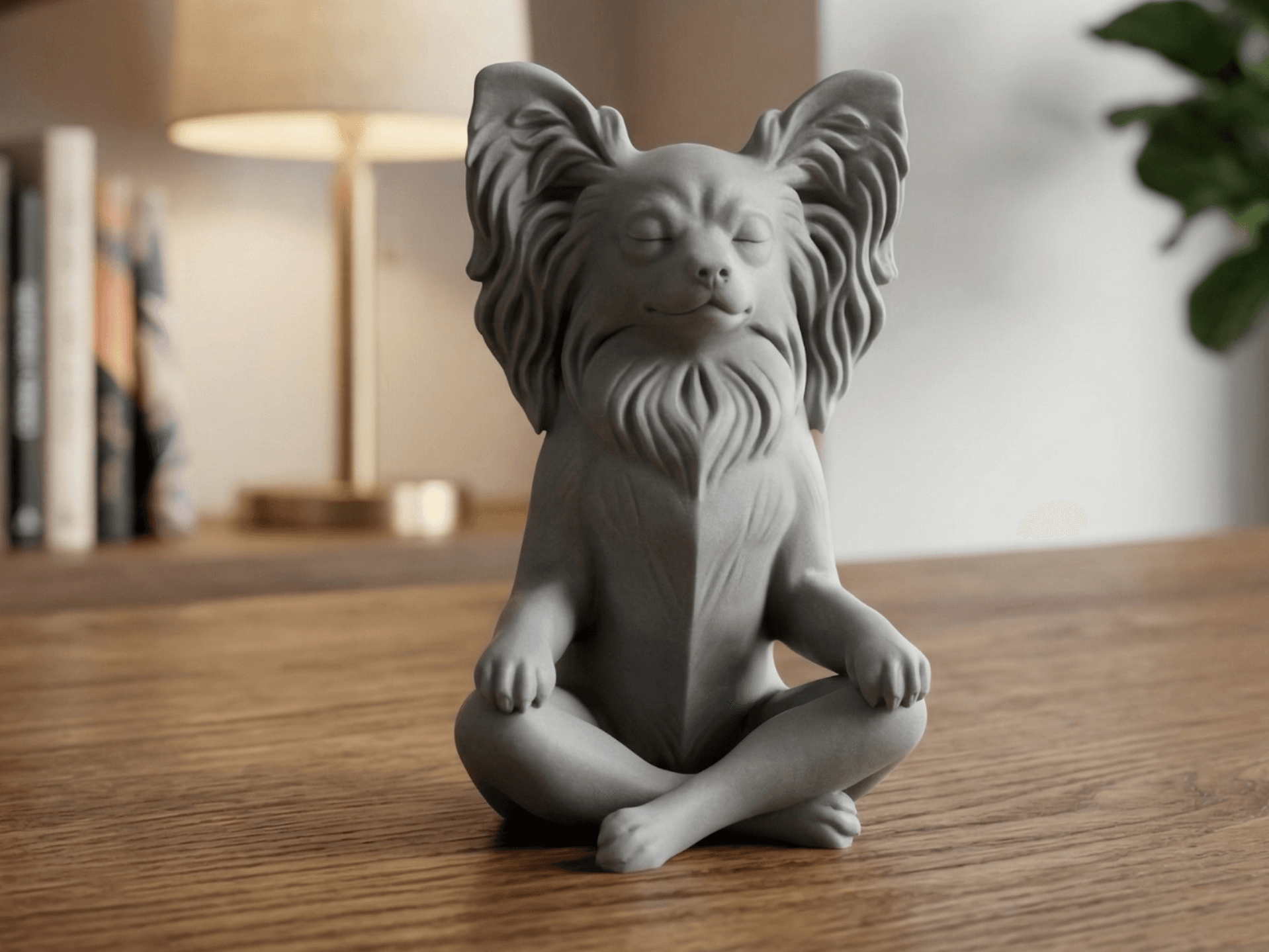 Meditating Papillon Dog - Zen Butterfly Spaniel 
