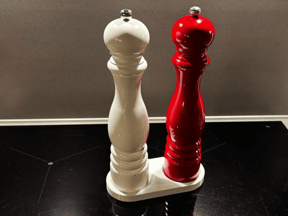 Peugeot pepper & salt mill coaster