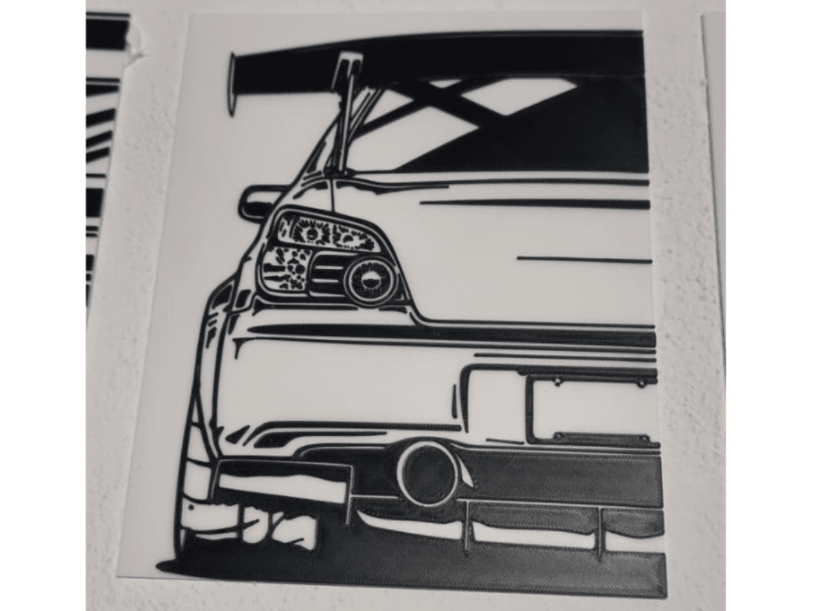 2D Wall art Subaru Impreza WRX STI