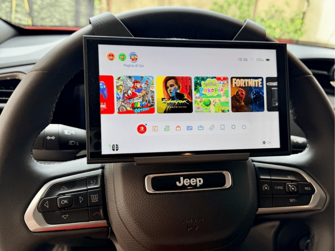SUPPORTO VOLANTE NINTENDO SWITCH TABLET PHONE