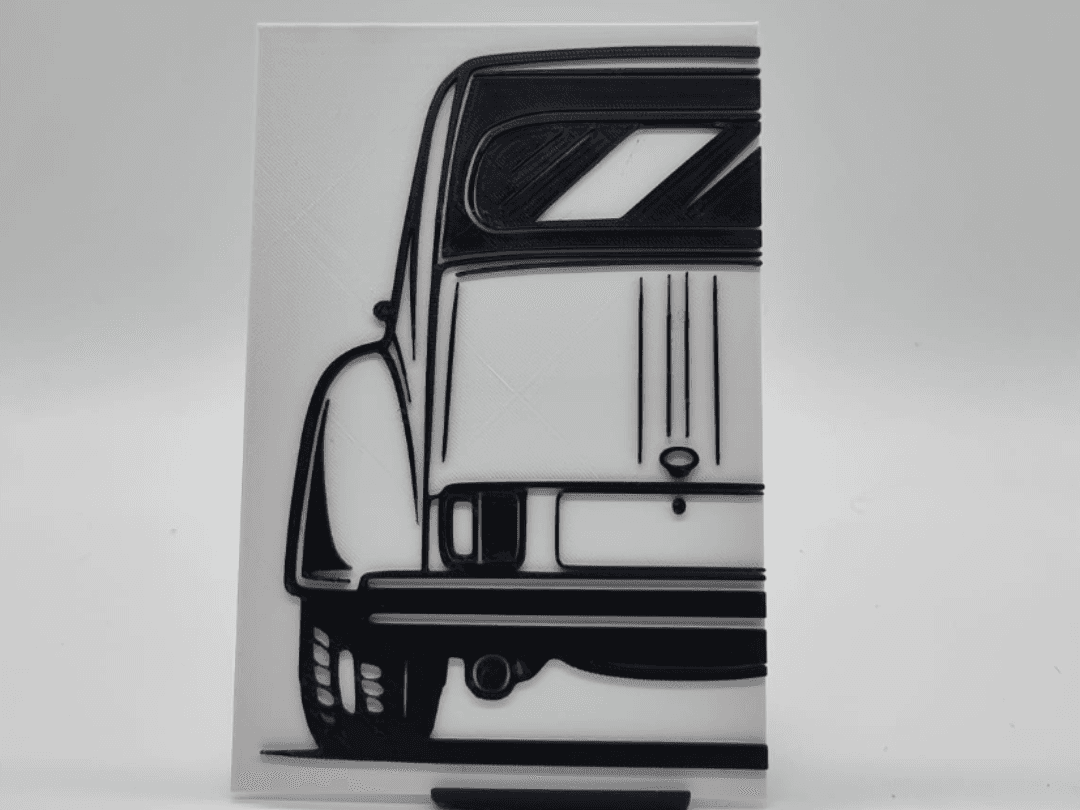2D Wall Art Citroen 2CV Ente