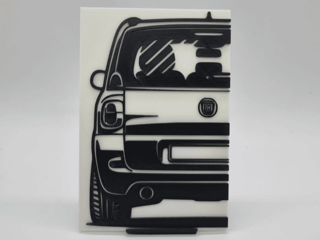 2D Wall Art Fiat Multipla