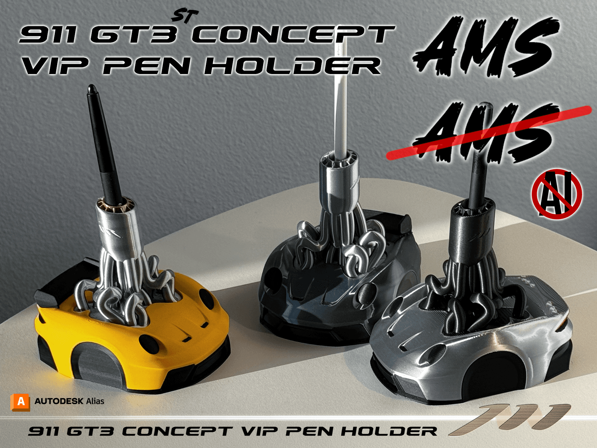 Porsche 911 GT3 Style Single Pen Holder