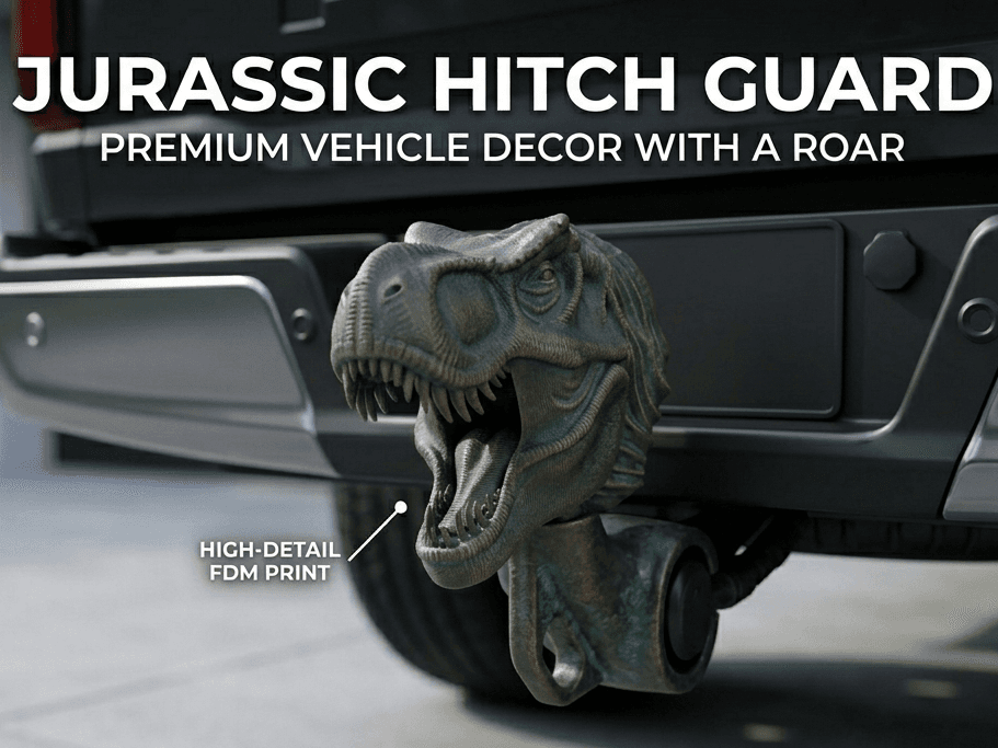 Jurassic T-Rex Hitch Guard –  2" Tow Cover