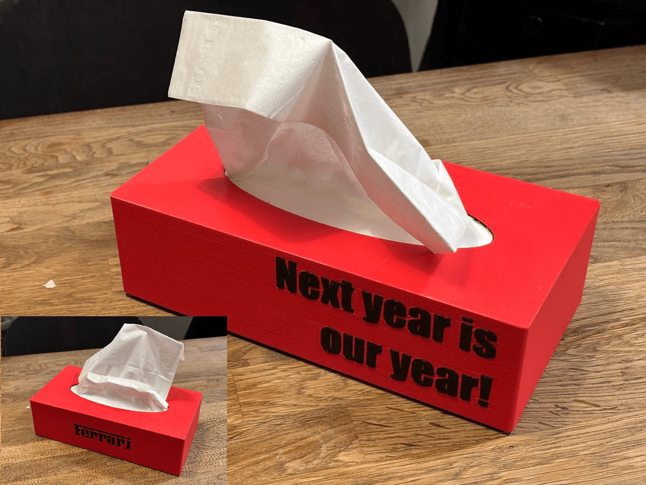 Tissue paper box for Ferrari fans - Customizable 