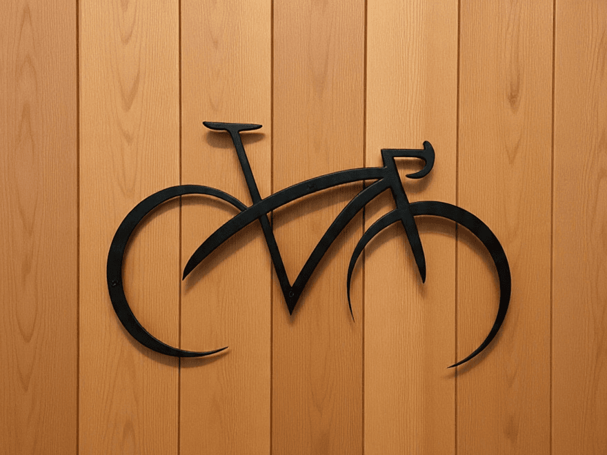 Bici Minimalista da Parete – Bicycle Silhouette