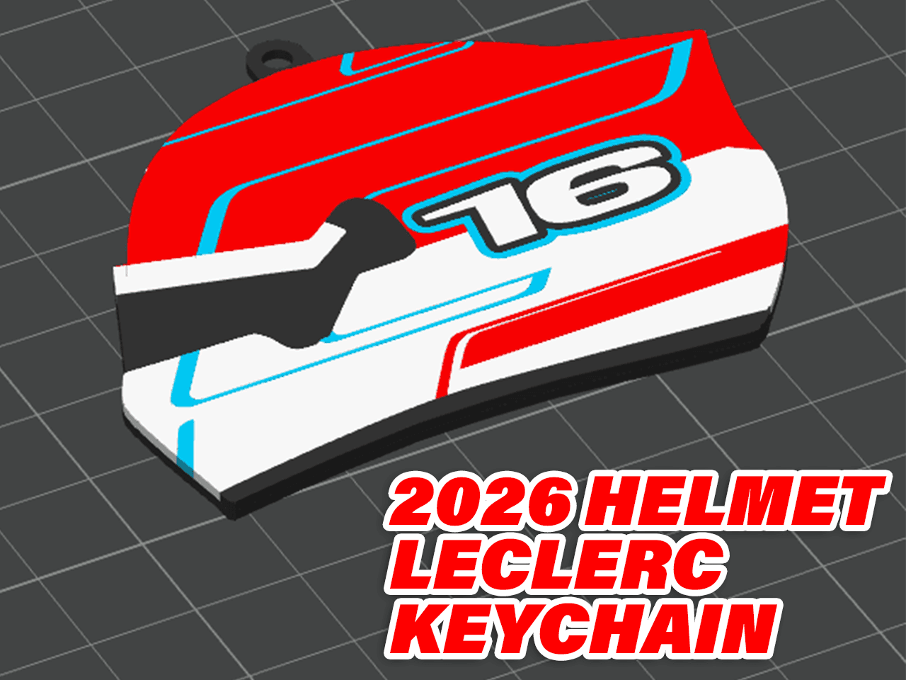 2026 CHARLES LECLERC HELMET KEYCHAIN
