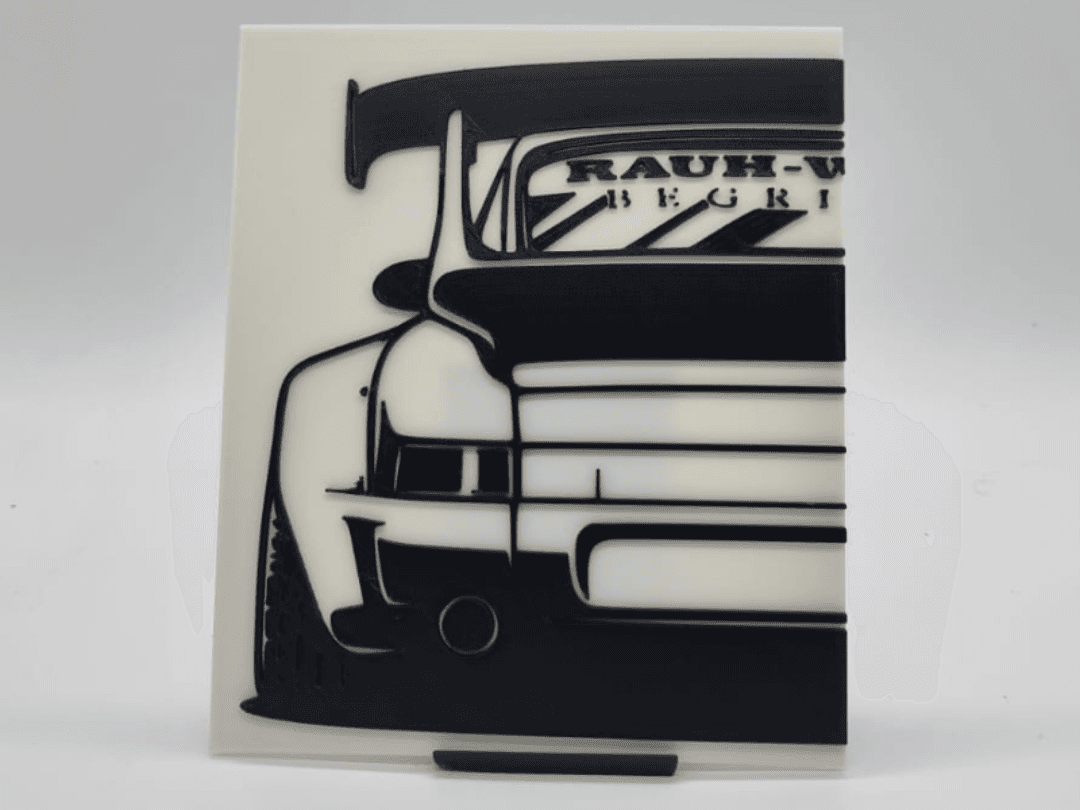 2D Wall Art Porsche 911 964 RWB