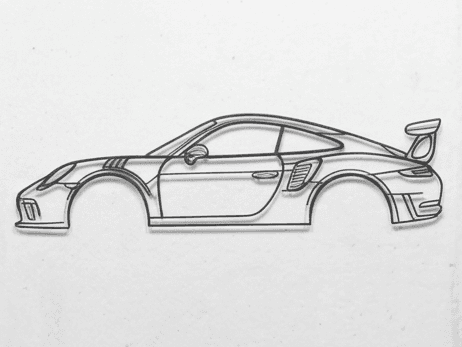 Porsche 911 GT3 RS-Minimalist Wall Art Silhouette