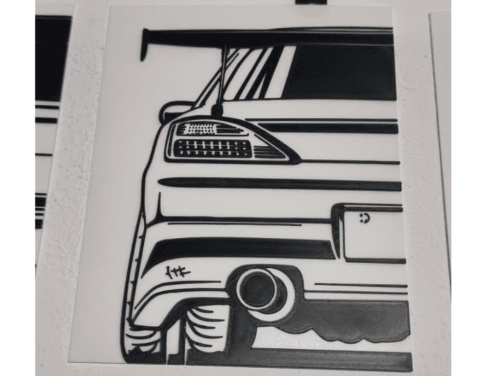 2D Wall art Nissan S15 Silvia