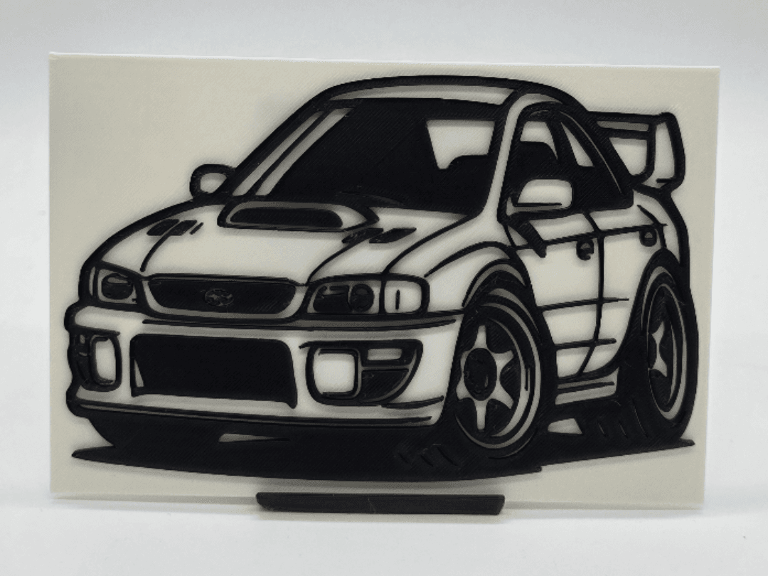 2D Wall Art Subaru Impreza 22B STI TinyCar