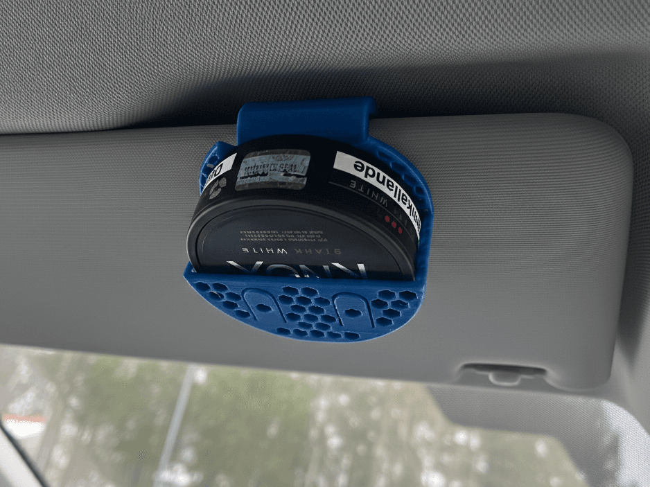 Zyn Snuff/Snus Can Holder - Car Visor Edition