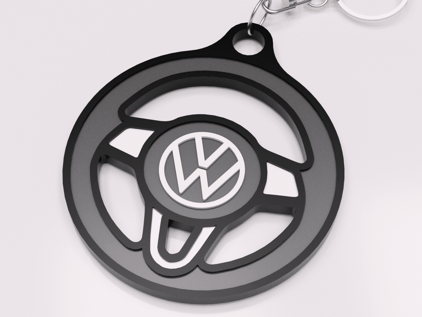Volkswagen Steering Wheel Keychain